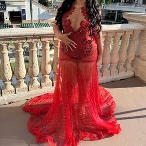 Red prom dress
